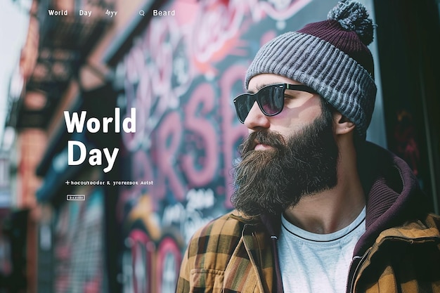 Visually appealing and engaging World Beard Day promo