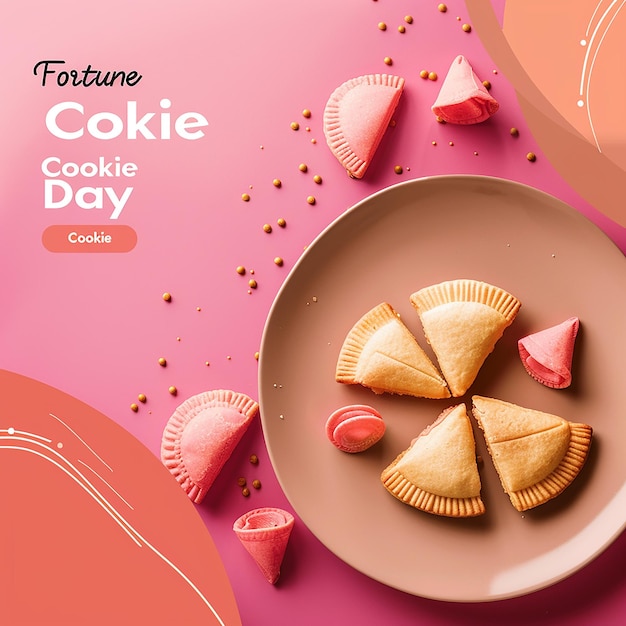 Photo visually appealing fortune cookie day promotional box