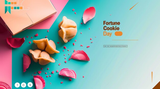 Photo visually appealing fortune cookie day promotional box