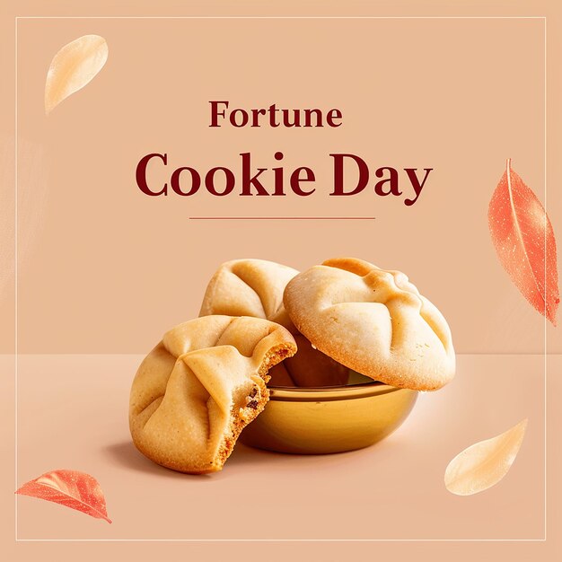 Photo visually appealing fortune cookie day promotional box