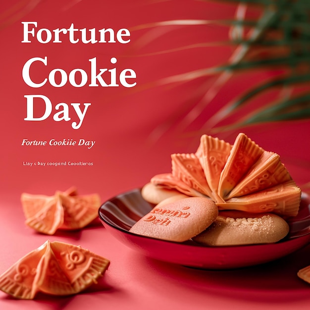 Photo visually appealing fortune cookie day promotional box