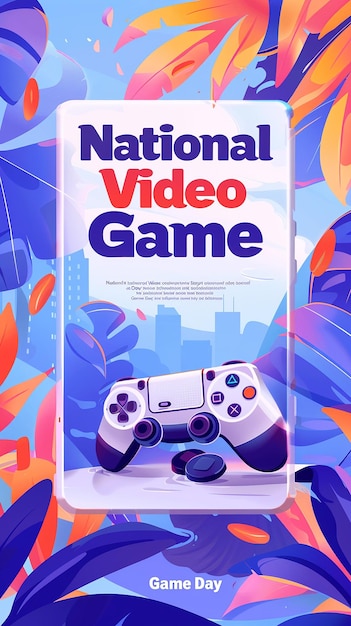 Photo a visually appealing national video game day promotiona visually appealing national video game day promotion