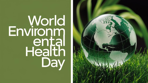 Photo a visually digital graphic design with world environmental health day