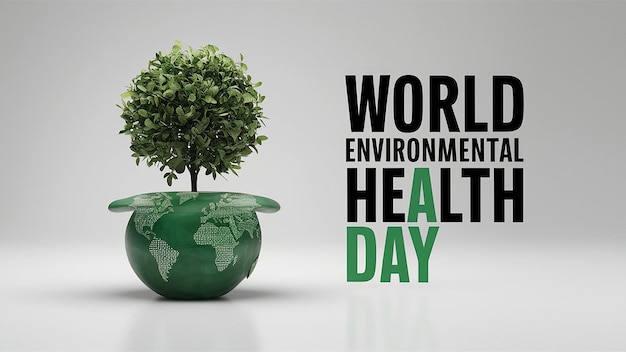 A visually digital graphic design with World Environmental Health Day