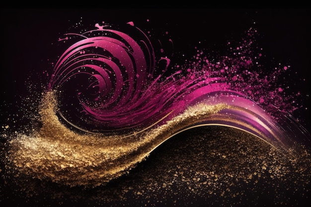 Viva magenta abstract psychic wave background