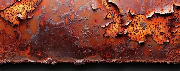 Photo vivid abstract rust and corrosion on metal surface