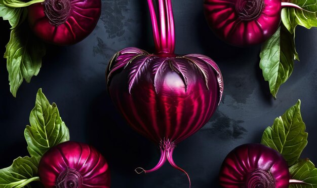 Photo vivid beetroot ultra detailed hyperrealism epic baroque opulent majestic filigree