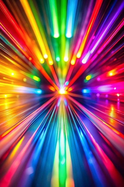 Vivid blur neon pink red orangeblue purple rainbow color gradient abstract background Light through a prism