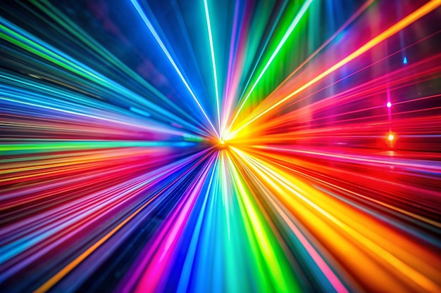 Vivid blur neon pink red orangeblue purple rainbow color gradient abstract background Light through a prism