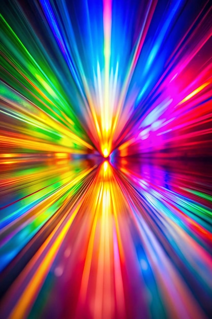 Vivid blur neon pink red orangeblue purple rainbow color gradient abstract background Light through a prism