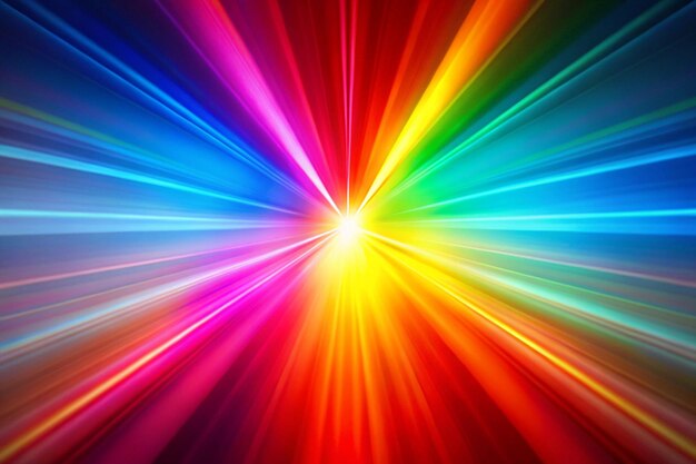 Vivid blur neon pink red orangeblue purple rainbow color gradient abstract background Light through a prism