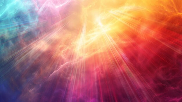 Vivid dynamic background with abstract light rays and colorful cosmic energy great for bold design