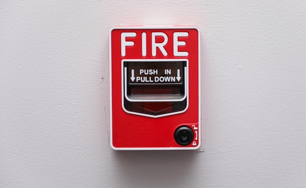 Vivid fire alarm a symbol of urgency and safety warns of danger evoking preparedness and protecti