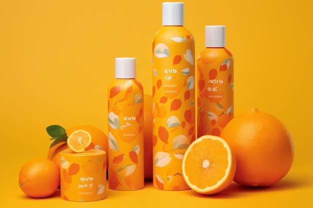 Vivid and Fresh CitrusThemed Cosmetic Packaging