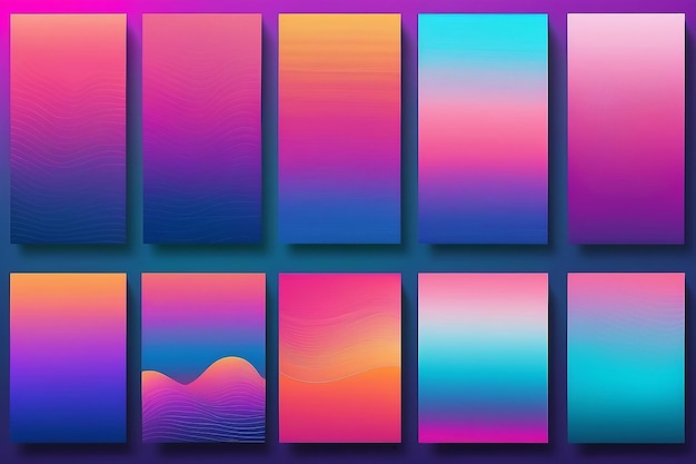 Photo vivid gradient backgrounds