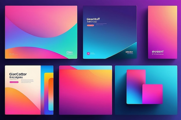 Photo vivid gradient backgrounds