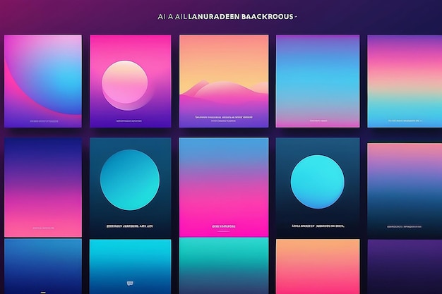 Photo vivid gradient backgrounds