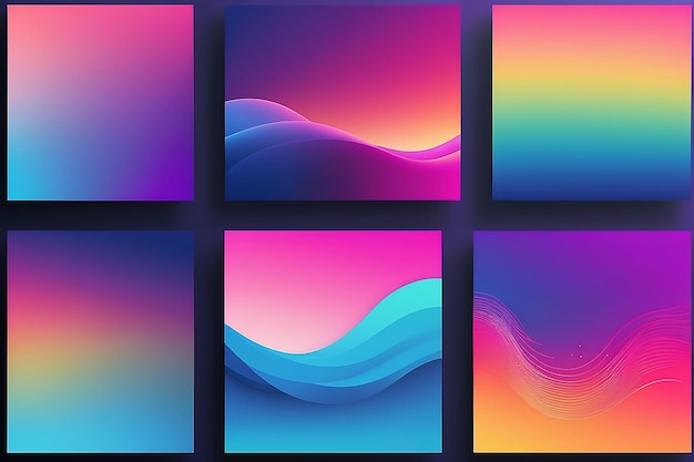 Photo vivid gradient backgrounds