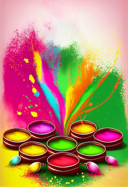 Vivid Holi Celebration Poster Throw Colors amp Spread Joy