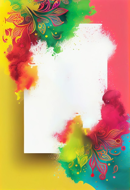 Vivid Holi Celebration Poster Throw Colors amp Spread Joy