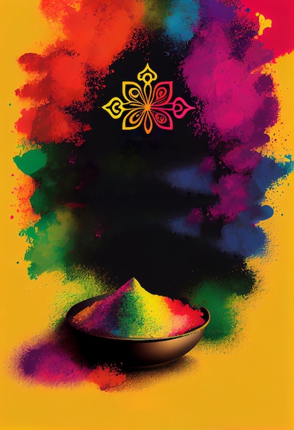 Vivid Holi Celebration Poster Throw Colors amp Spread Joy