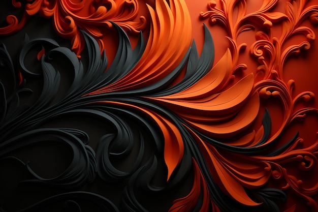 Vivid Orange and Red Wallpaper