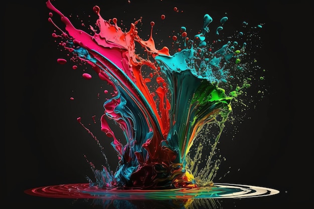 Vivid paint splash