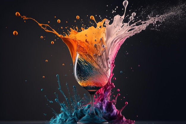 vivid paint splash