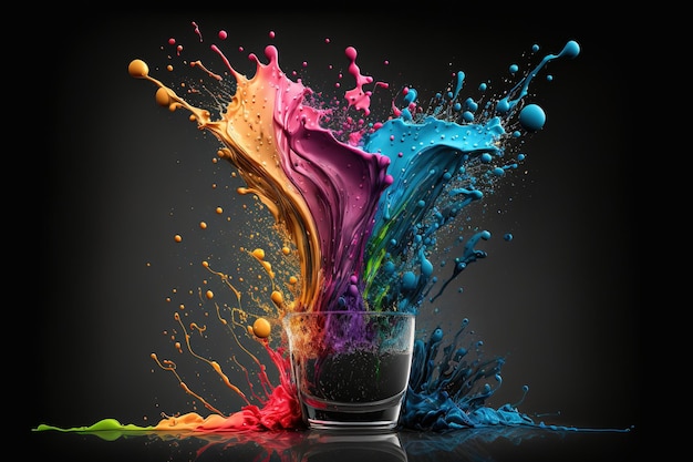 vivid paint splash