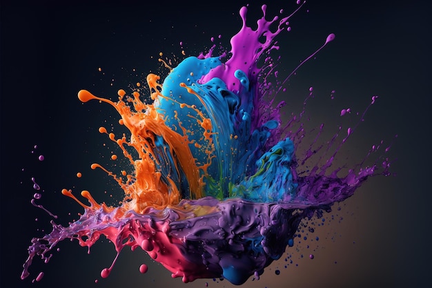 vivid paint splash