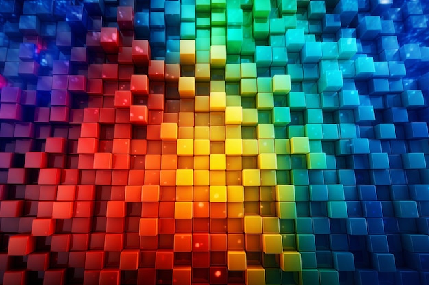 Vivid Pixelwave Delight rgb wallpaper photo