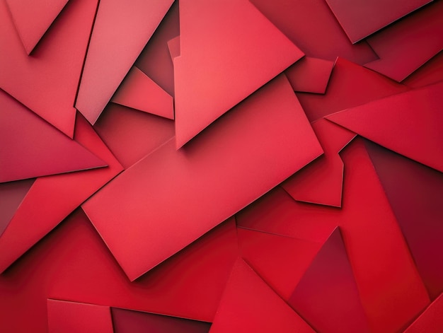 Vivid Red Abstract Art