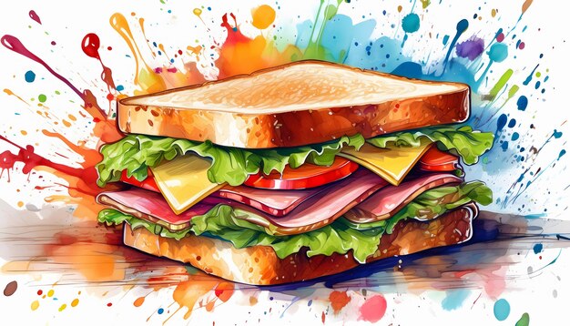 Vivid sandwich