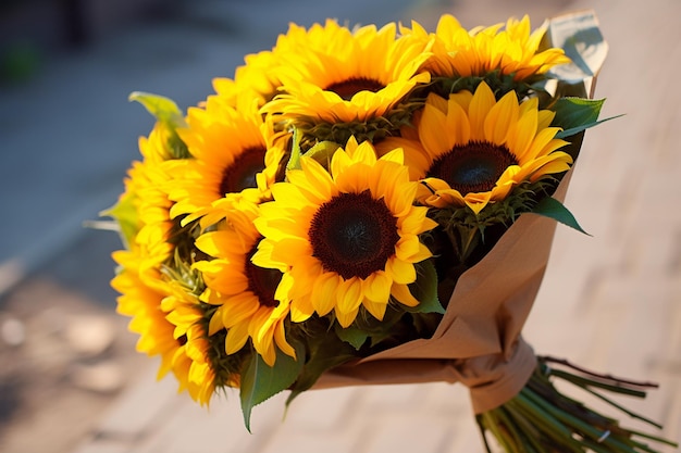 Vivid Sunflower Bouquet photo