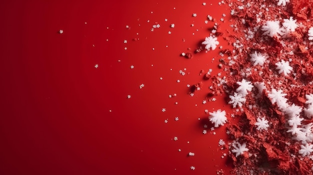 Vivid winter snowflake background with place for text Illustration Generative AIxD