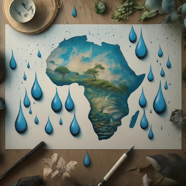 Vividly Drawn World Map Navigating World Water Day