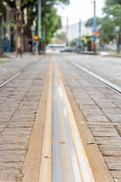 VLT rails in downtown Rio de Janeiro