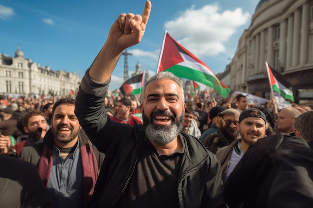 Voices for Freedom Palestinians Unite in Protest for Liberation