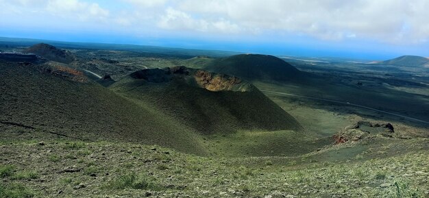 Volcan en el parque nacional de Timanfaya de Lanzarote