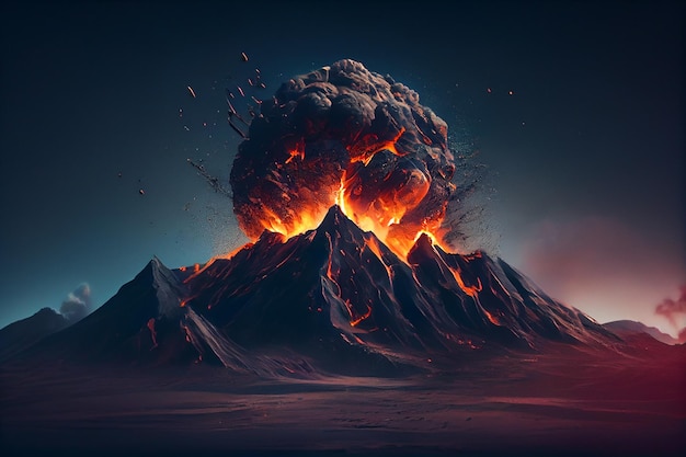 Volcanic Eruption3d generative ai