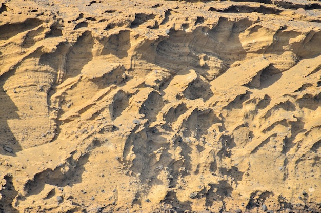 Volcanic Rock Basaltic Formation in Canary Islands