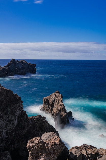 Volcanic rocks in Atlantic ocean