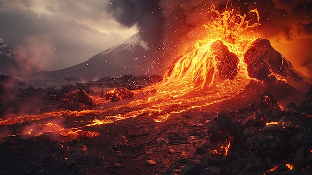 Volcano Eruption Lava Power Molt Image