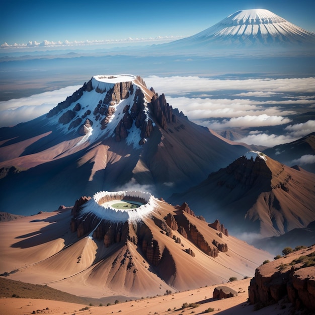 Volcano Eruptive mountain Ash mountain Smoke mountain Molten mountain Fiery mountain