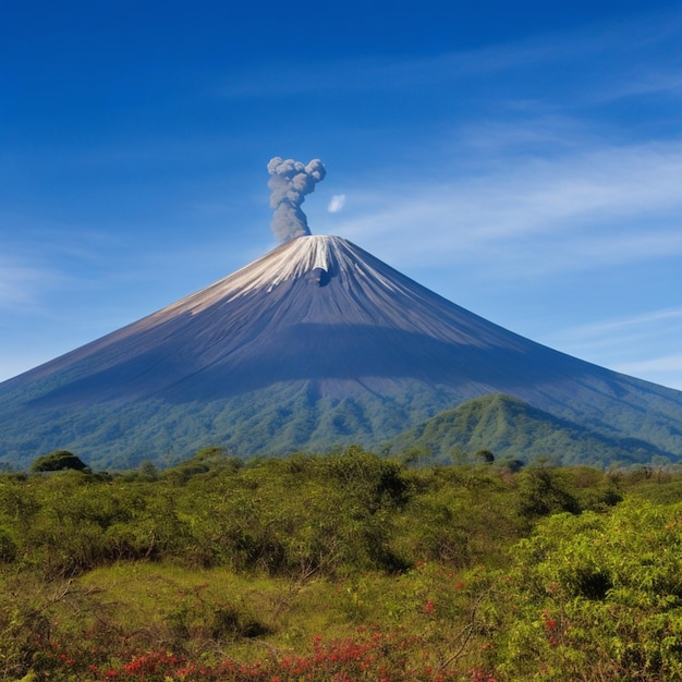 Volcano Eruptive mountain Ash mountain Smoke mountain Molten mountain Fiery mountain