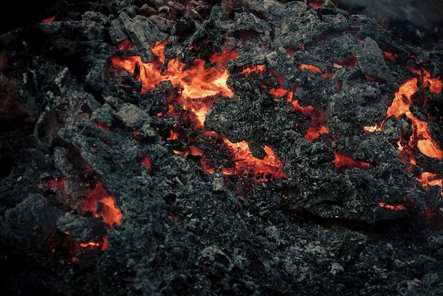 Photo volcano fire crust