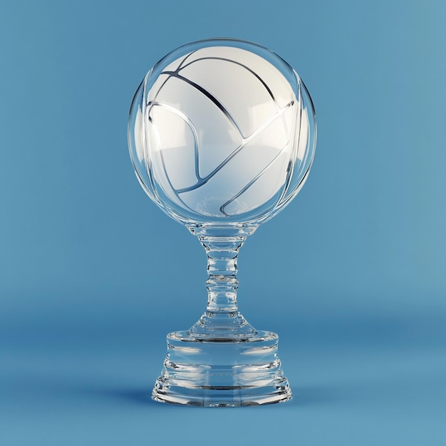 Photo volleyball glass trophy