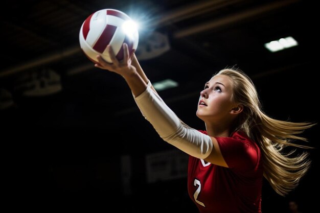 Photo a volleyball player with the number 2 on her shirt