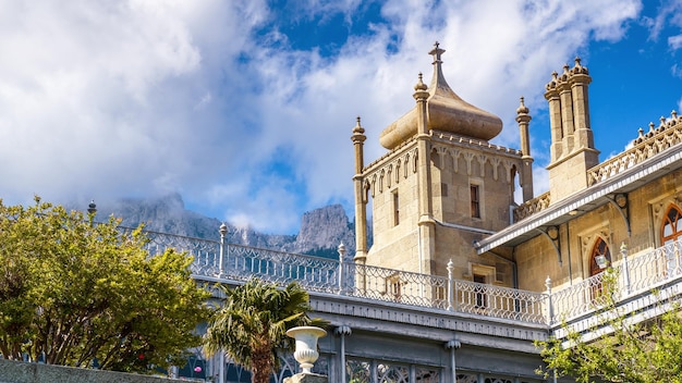 Vorontsov Palace in Arabic style in Alupka Crimea Russia