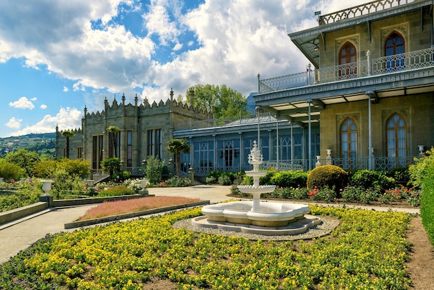 Vorontsov Palace in the town of Alupka Crimea